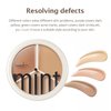 Tri-Color Concealer Make Up Concealer Foundation for Dark Skin Cover Spots Acne Marks Full Coverage Concealer Highlight Contours Waterproof Long Lasting Concealer Palette