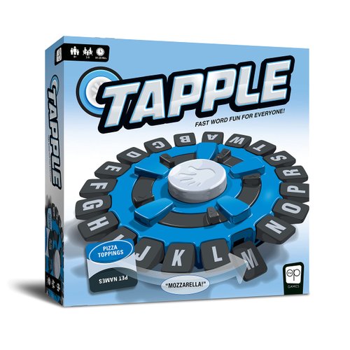 USAOPOLY TAPPLE® Word Game | Fast-Paced Family Board Game | Choose a Category & Race Against The Timer to be The Last Player | Learning Game Great for All Ages (1 Pack)