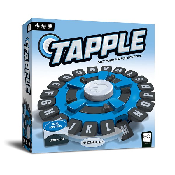 USAOPOLY TAPPLE® Word Game | Fast-Paced Family Board Game | Choose a Category & Race Against The Timer to be The Last Player | Learning Game Great for All Ages (1 Pack)