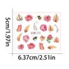 Nail Art Stickers, 12 Sheets Flower Water Transfer Nail Decals Fresh Nail Stickers with Assorted Patterns Blossom Floral DIY Nail Art Decoration