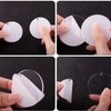 KINGFOREST 120PCS Acrylic Keychain Blanks, Including 30 PCS Keychain Rings(1 inch),30 PCS Jump Rings, 30 PCS Acrylic Circle Disc(2 inches) and 30 PCS Craft Tassels for DIY Keychain Vinyl Craft.