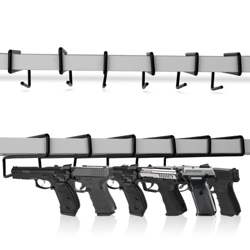 Safety Storage Easy Use Gun Hanger - Made in USA - Original Handmade Pistol Hangers for Gun Safe Organization - 4 Pack