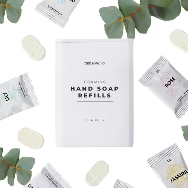 MAISONOVO Foaming Hand Soap Refills | 12 Pack Mix Scent Foaming Hand Soap Refills for Foaming Dispenser | Hand Soap Foam Refill | Foam Hand Soap Refills