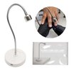 ALLKEM Flash Cure UV Light for Gel Nails - Gooseneck Led Nail Lamp for Gel Polish - Professional and Home Use Nail Light & Dryer - Wireless, Cordless & Rechargeable Curing Lamp (3W - Silver)
