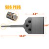 HIGOSPRO 4 Inch SDS Plus Floor Scraper, 4" x 10" Tile Grout Adhesive Wallpaper Thinset Wood Adhesives Linoleum Removal Tool for SDS-Plus Rotary Hammer