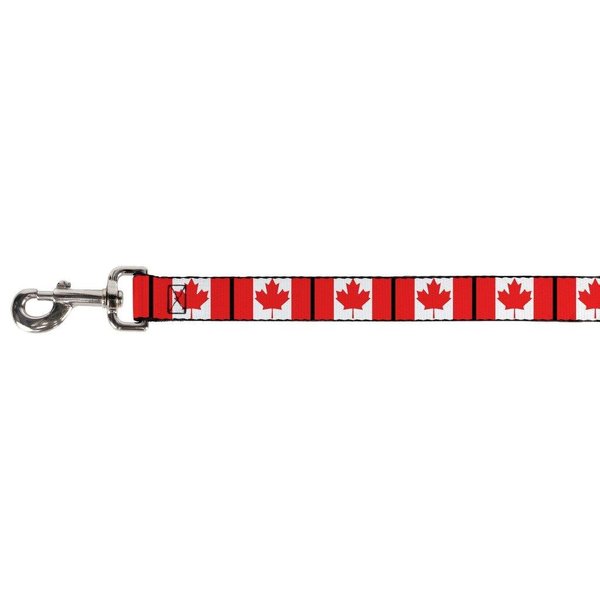Buckle-Down Pet Leash - Canada Flags - 6 Feet Long - 1.5" Wide