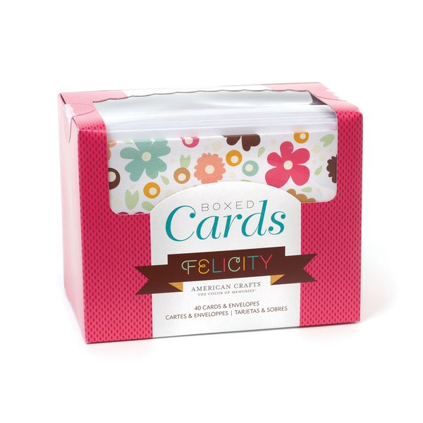 American Crafts Boxed Cards and Envelopes – Felicity by American Crafts | Includes 40 cards and envelopes. Various designs.