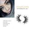 SWINGINGHAIR Lashes, 3D Eyelashes 19mm Natural False Eyelashes Siberian 3D Lashes Natural Look Eyelashes Hand-made Fluffy Volume Lashes 1 Pair