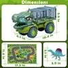 Niwoed Dinosaur Truck Toys for Kids 3-5, Tyrannosaurus Transport Vehicle Carrier Car Toys with 8 Dino Figures, Dinosaur Playset Toys for 3 4 5 6 7 8 9 10 Years Old Boys Girls Kids Birthday Gifts