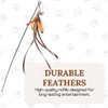 Any Surface Base Cat Wand Toy For Indoor Cats Toys For Boredom Wire Cat Toy Feather Wand Cat Toy Feather Cat Teaser Wand Birds Flying Bird Cat Toy Perfect For Home Alone Cat Toys Self Play Lure
