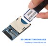 PinQiongZhe SD Card Extension Cable Adapter SD Male to Female Flexible Flat FFC Extension Cable Adapter for Car GPS, Car DVD, Large Mechanical Equipment (9.8in/25cm)