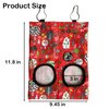 RMNHPTK Rabbit Hay Feeder Bag, Guinea Pig Hay Feeder for Cage Small Animal Hanging Feeding Bags Rabbit Hay Dispenser Storage for Rabbits Guinea Pigs Bunnies Chinchillas (Red,Dark Blue, 2 Hole)