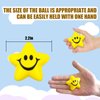 20 Pieces Star Smile Face Stress Balls Toys Set for Kids, Mini Foam Smile Ball Stress Relief for Classroom Prizes Box Pinata Fillers Party Favors for Boys and Girls(Yellow)