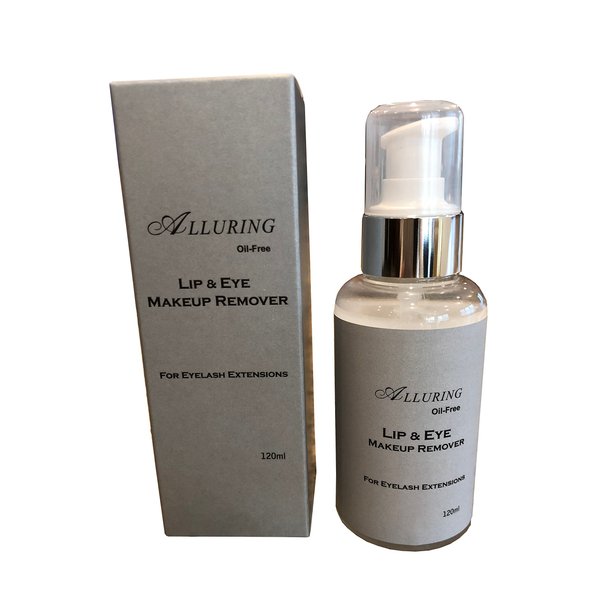 Alluring Makeup remover 120ml for Eyelash Extensions, Oil Free, Gentle QTY 10