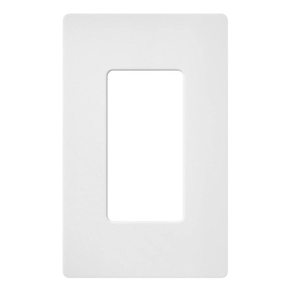 Lutron Claro 1 Gang Decorator/Rocker Wallplate, For Light Dimmers, Switches and Accessories, Snap-On Installation, No Visible Screws, Satin, SC-1-SW, Snow