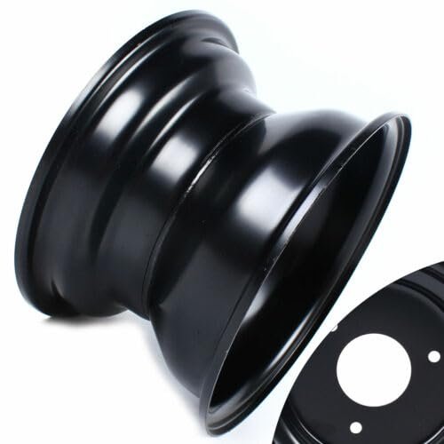 Xuthusman ATV 7" Rim Wheel 3 Lug For Taotao Quad 125cc Quad Go Kart Taotao Coolster 16x8-7 Tire Replacement 78mm 3 Holes Space Black