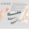 Luxxii (3 Pack) Sharp Sturdy Nail Clippers Set with Nail File Toenail & Fingernail Clippers Nail Cutter Clipper Gift Set for Men and Women (A)