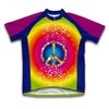 ScudoPro Tie Dye Hippy Short Sleeve Cycling Jersey for Men - Size 2XL Red