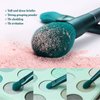Makeup Brushes, Eigshow Premium Makeup Brush Set Synthetic Cosmetics Foundation Powder Concealers Blending Eye Shadows Face Kabuki Makeup Brush Sets (Jade Green with Cylinder)