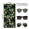 WOW DING 3 PACK Sunglasses Case, Eyeglasses Pouch for Women, Portable Leather Soft Glasses Cases with Cleaning Cloth