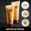 NEWUREHO 3 Pack 98.4% Gold Peel Off Facial Mask, Golden Exfoliating Mask for Blackhead and Pore Cleansing, Gold Foil Tear off Mask Anti-Aging Anti-wrinkle Reduces Fine Lines and Deep Cleansing