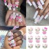 Cute Nail Charms 40 Pcs Cute Cat Nail Charms 3D Kawaii Nail Charms Design for Acrylic Nails Cute Cartoon Flatback Charms Nail Jewelry Nail Art Rhinestones for DIY Craft Phone Case Decoration