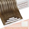 Sunny Hair Tape in Extensions Blonde Balayage Tape in Hair Extensions Human Hair Ombre Medium Brown to Platinum Blonde Balayage Tape in Human Hair Extensions 14inch 10pcs