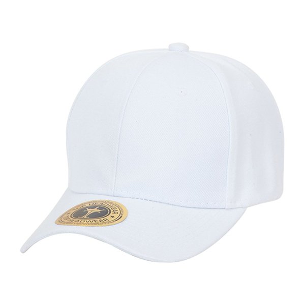 Curve Bill Adjustable Baseball Cap, White