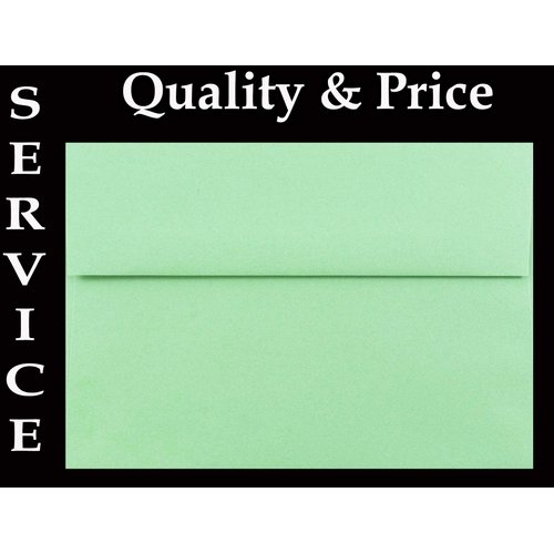 Green Pastel 100 Boxed A6 (4-3/4 x 6-1/2) Envelopes for 4-1/2 x 6-1/4 Invitations Announcements, Weddings Showers, Greeting Cards from The Envelope Gallery