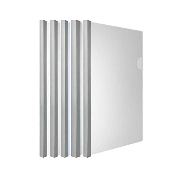 Plastic File Folder with Sliding Bar(10mm) Report Covers, 40 Sheet Capacity, Transparent Resume Presentation File Folders Organizer Binder for A4 Size Paper, 10 Pcs