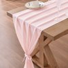Socomi 14ft Blushing Pink Chiffon Table Runner 29x170 Inches Sheer Wedding Runner Romantic Rustic Table Runner for Easter Thanksgiving Christmas Baby Shower Decorations
