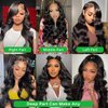 Cikana 28 Inch Body Wave 13x6 Lace Front Wigs Human Hair 180% Density 13x6 HD Transparent Frontal Wigs Human Hair Glueless Brazilian Virgin Human Hair Lace Front Wigs Pre Plucked Natural Hairline