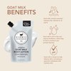 Dionis Goat Milk Skincare Body Lotion 16.9oz Refill Pouch, Cruelty Free Clean Ingredients & Dermatologist Tested Lotion for Dry Skin, Hydrating & Deeply Moisturizing Rich in Vitamins, Unscented