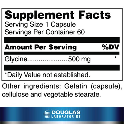 Douglas Laboratories Glycine | Amino Acid Support of Neurological, Gastrointestinal and Connective Tissue Health | 60 Capsules
