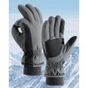 DOFOWORK Ski Gloves - Winter Gloves Waterproof Breathable Snowboard Gloves for Cold Weather, Snow Gloves for Men/Women - Gray