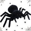 HyDren Christmas Giant Stuffed Spider Toy Huge Realistic Black Spider Stuffed Animal Plush Pillow Christmas Funny Prank Toys(31.5 x 19.7 Inch)