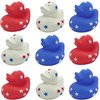 4E's Novelty Patriotic Rubber Ducks (24 Pack) Bulk 2" - 4th of July Party Favors, Patriotic Party Supplies Gifts toys for Kids Adults Fourth of July, Jeep Ducking