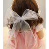 Bethynas Baby Girls Soft Lace Pearl Headband Handmade Flower Lace Bowknot Toddler Hairband Baptism Infant Elastic Headband Birthday Party Hair Accessory for Newborn Baby (Style 2)
