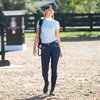 HORZE Women's Nordic Performance Sporty Silicone Full Seat Breeches Riding Pants - Peacoat Dark Blue - 28