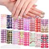 WOKOTO 16 Sheets Gradient Nail Polish Stickers for Women Nail art Gel Stickers Strips for Nails Colorful Nail Polish Strips Full Nail Wrap Gel Strips Nail Wraps Nail Art Stickers Decals for Gel Nails