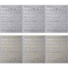 Tyuimhx 6 Sheets Letter Nail Art Stickers Decals A-Z Alphabet Nail Sticker 3D Self-Adhesive Gold and Silver Designs English Letter Nail Decals Supplies for Women Girls DIY Manicure Decorations