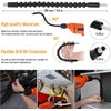 Flexible Drill Bit Extension Set 19pcs Tools, Hex Shank 105° Right Angle Drill Bit Attachment, Bendable, 3pcs 1/4 3/8 1/2" Universal Impact Driver Socket Adapter, Drill Bit Holder, Screwdriver Bit Kit