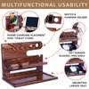 Funistree Gifts for Men Dad Christmas from Daughter Son, Ash Wood Phone Docking Station, Anniversary Xmas Birthday Gifts for Him Husband Boyfriend from Wife, Nightstand Organizer Presents Ideas