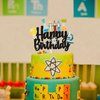 Science Happy Birthday Cake Topper - Mad Scientist Chemistry Theme Party Decor - Kids Boy Girl Baby Shower Glitter Party Decorations Supplies-LIANGSS
