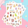 Crazy Night Ice Cream Birthday Party Temporary Tattoos for Kids - 90 Styles,Sweet Summer Party Decorations