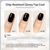 GAOY Gel Top Coat for Gel Nail Polish, 16ml No Wipe Clear Finish, High Gloss Varnish for Long Lasting UV Gel Nail Art DIY