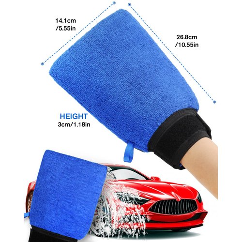2 Pack Clay Mitt, WEEKSUN Clay Mitt For Car Detailing With Elastic Strap Veicer0, Clay Bars Auto Detailing Mitt, Scratch-free Safe Clay Eraser Mitt for Car Detailing Cars Paint Polishing Clay Bar Tool