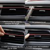 SINGARO 20 Pieces Car Air Conditioner Air Outlet Decorative Strips, Bendable DIY, Universal for Most Air Outlets, Car Interior Accessories (Red)
