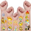 34 Metallic Glitter Styles Easter Temporary Tattoos for Kids, Easter Eggs Decorations Party Supplies Favors, Easter Gifts Tattoos Stickers for Boys and Girls (2 Sheets)