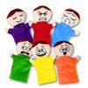 6 Pack Feeling Hand Puppets for Kids with 6 Emotions, with Moveable Arms, Soft Plush Hand Puppets for Toddlers, Early Education Toys, Social Emotional Learning Activities by 4E's Novelty